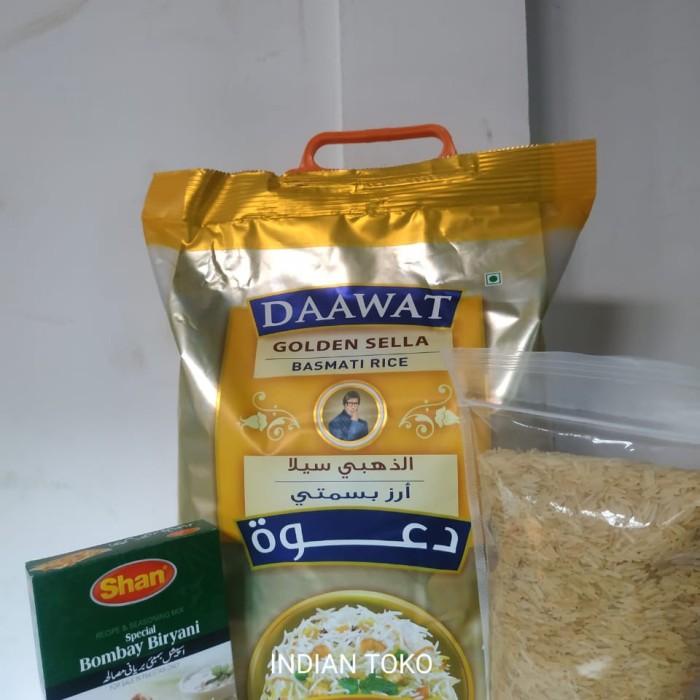 

paket hemat daawat basmati rice premium + bumbu Shan Bombay biryani