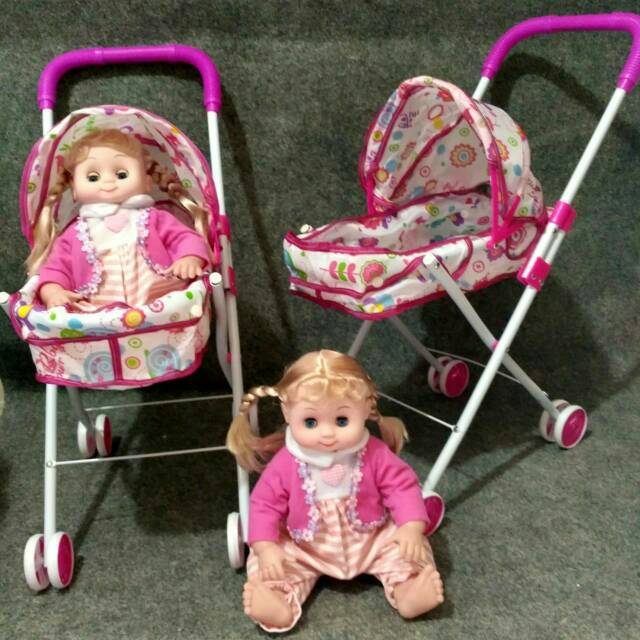 STROLLER BESI + BONEKA SUARA