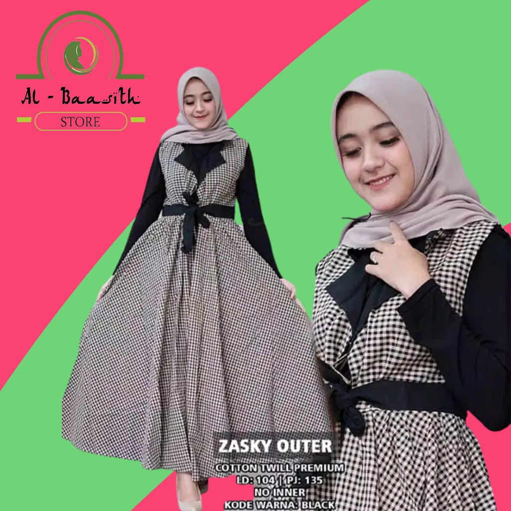 Kardigan wanita  muslimah  bahan katun outerwear fashion 