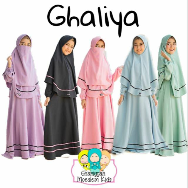 GHALIYA set syari by Ghaniyyah Moeslem Kids.