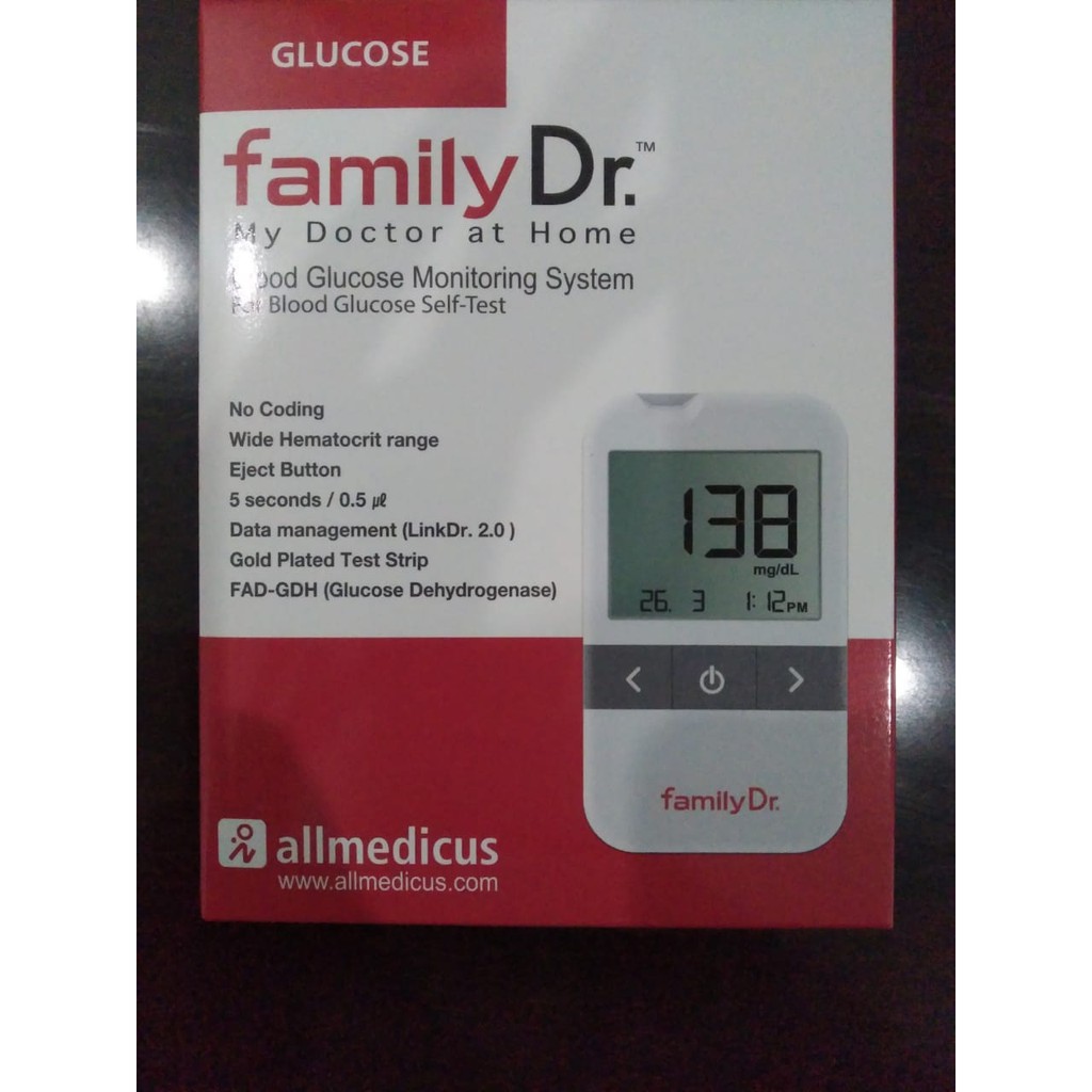 FamilyDr Glucose AGM - 513S / Alat FamilyDr AGM 513S +strip (25)/ Alat Cek Gula Darah