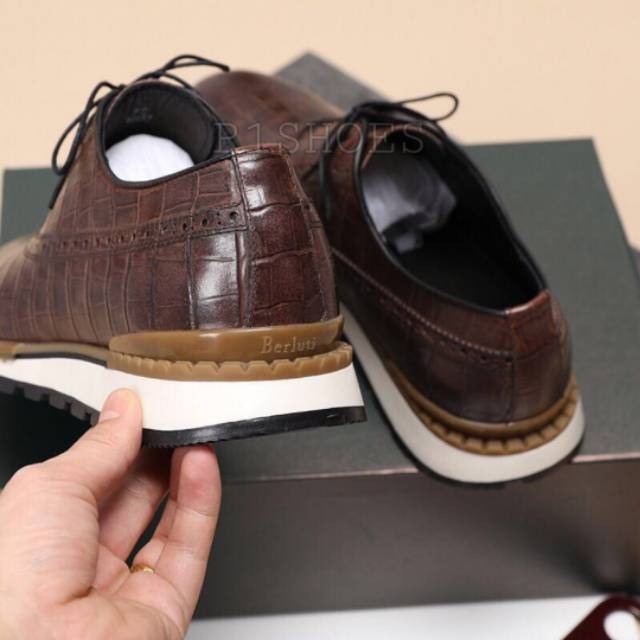 Sepatu pria berluti sneaker mirror quality shoes man