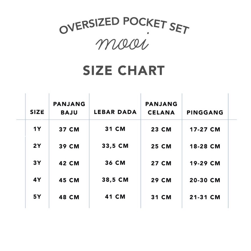 MOOI OVERSIZE POCKET TEE - SETELAN ANAK