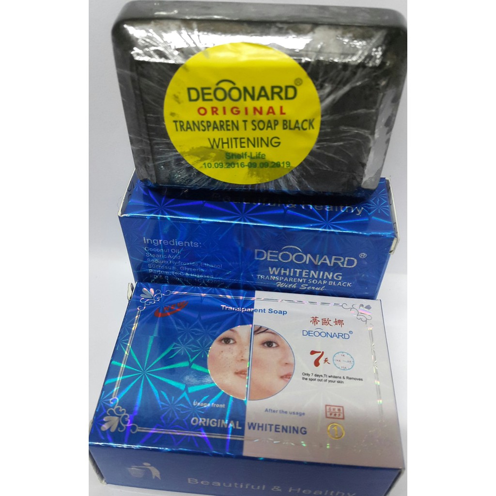 Deoonard biru sabun whitening ori black