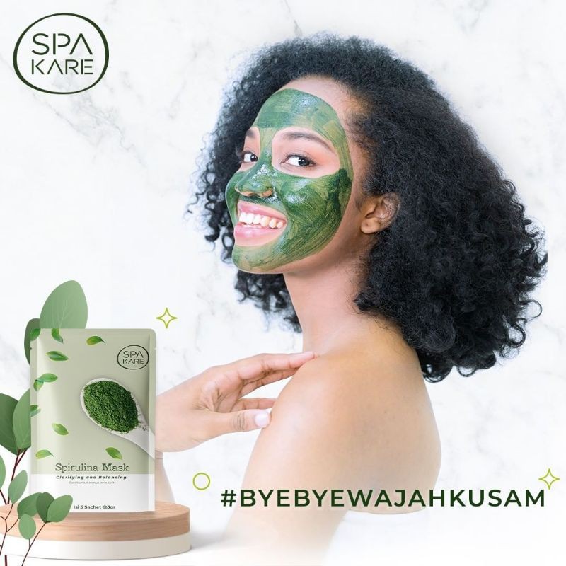 SpakareSpirulinaMask//MaskerSpirulinaPremiumOriginal Tiens//AtasiWajahkusam