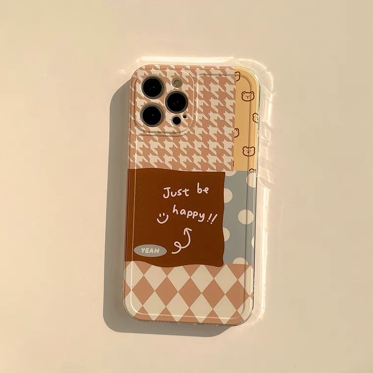 [TPC] SOFT CASE Iphone HP Just Be Happy 6 6S 7 8 PLUS X XS MAX XR 11 12 13 MINI PRO PROMAX IP054