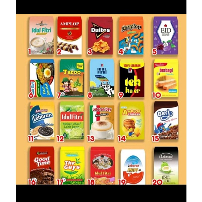 

Amplop Lebaran Unik Motif Terbaru 2022 isi 10