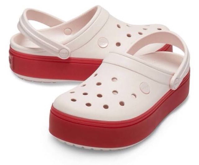 crocs rainbow platform shoes