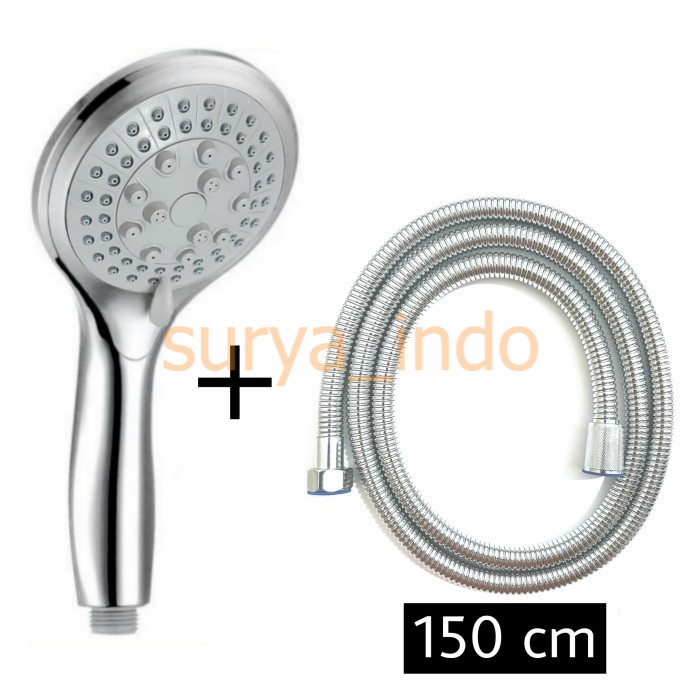 SHOWER MANDI SET KEPALA SHOWER + SELANG SHOWER 150 CM SHOWER TANGAN