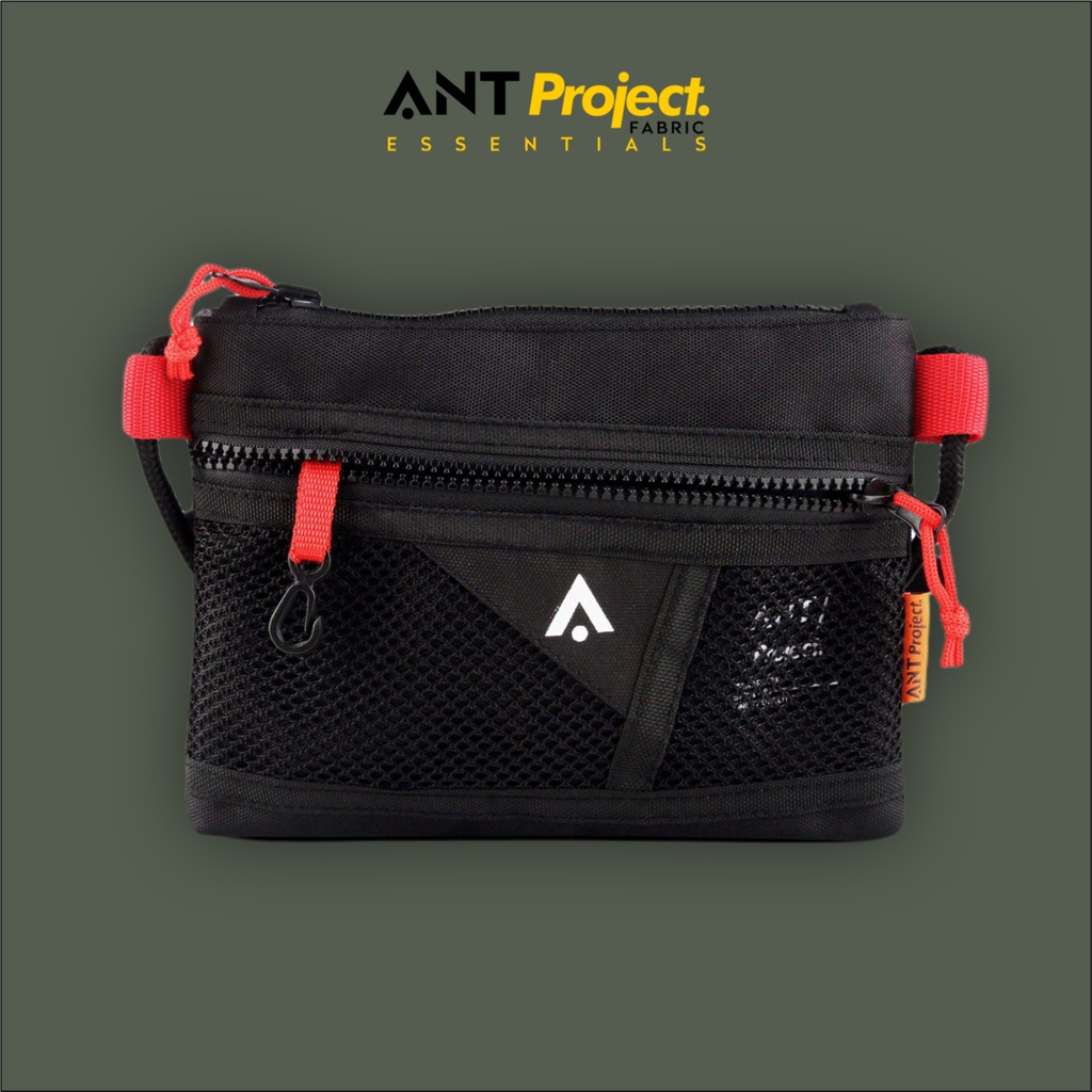 ANT PROJECT - Tas Sling Bag Sacoche Hipster Black - Tas Selempang