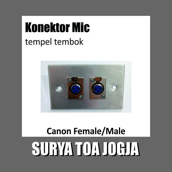 Konektor Mic Tempel Tembok Canon Jeck Male atau Female Panel Microphone Ke Tembok Dinding Tanam