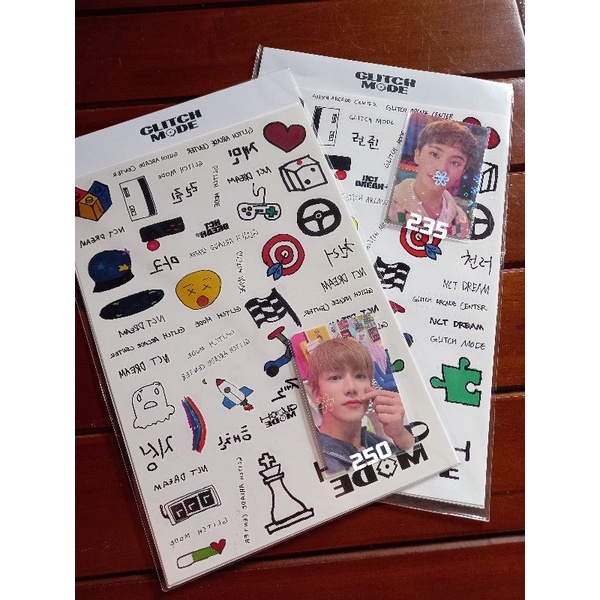 Merchandise MD Mark Jaemin POP UP Glitch Mode Tattoo Luggage Photocard PC Set