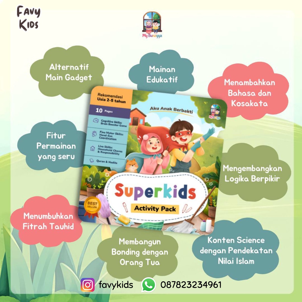 Superkids Activity Pack | Busy Book Islamic | Mainan Edukasi 2-5 tahun