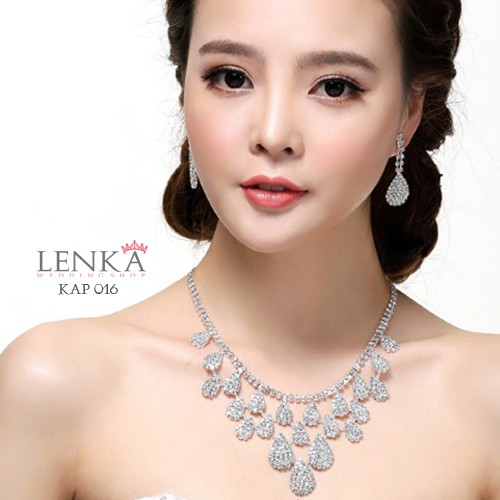 [READY STOCK] BRIDAL JEWELRY AKSESORIS PERNIKAHAN SET KALUNG ANTING KAP016