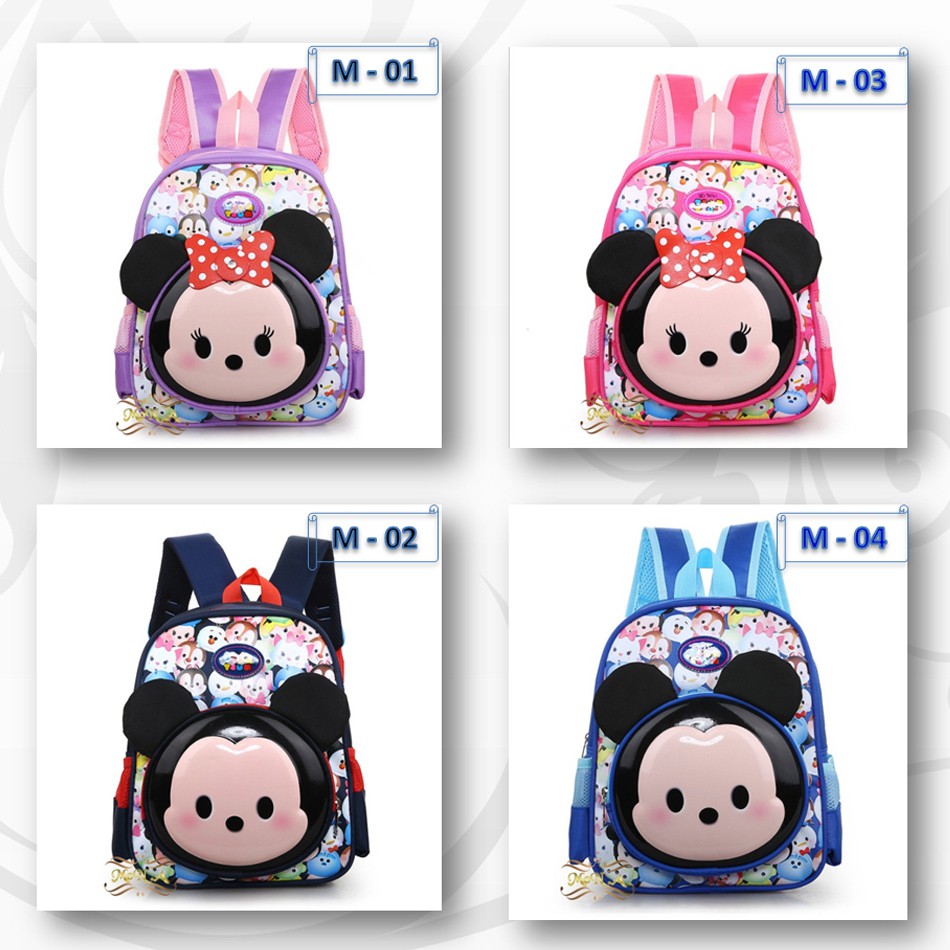 Tas Ransel Anak sekolah Paud TK motif timbul 3D Dimensi ukuran 12 Inch -M0138