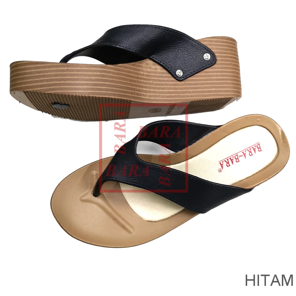 Bara~Bara Sandal Jepit Wedges Jelly Karet Wanita MJZB1955JPL (AW4)-5