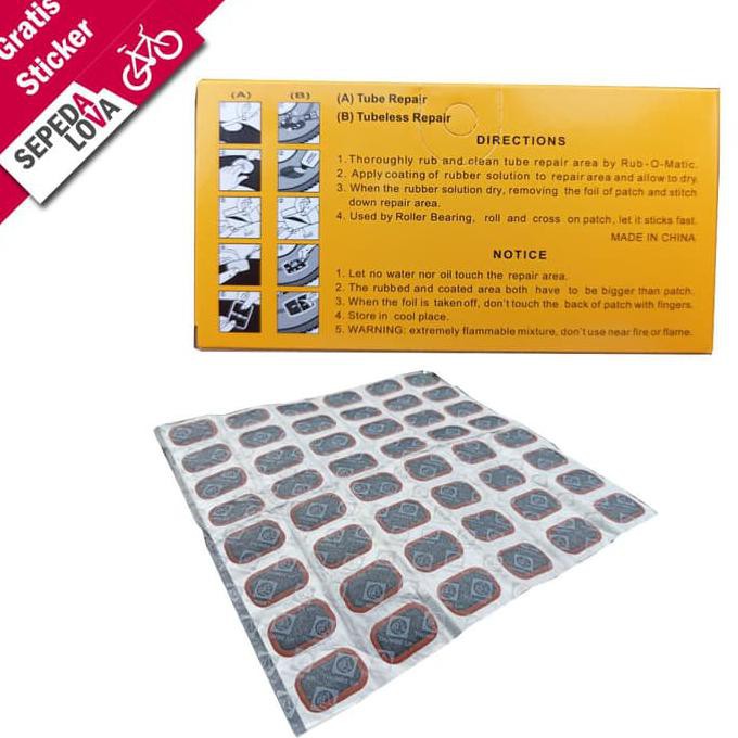 Paket Lem Tip Top Patch Tambal Ban Sepeda Dan Motor Tubeless