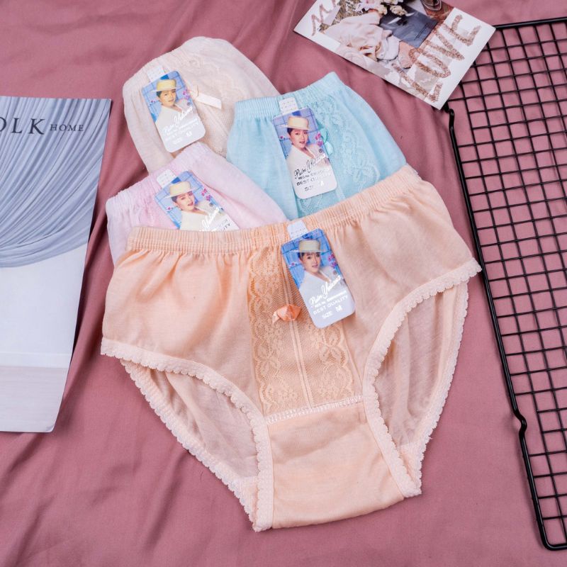 ART 035 | 12 PCS (1 LUSIN) CD WANITA DEWASA N&Q SABLON BUNGA | PUTRI YULIANA BORDIR SABLON BUNGA