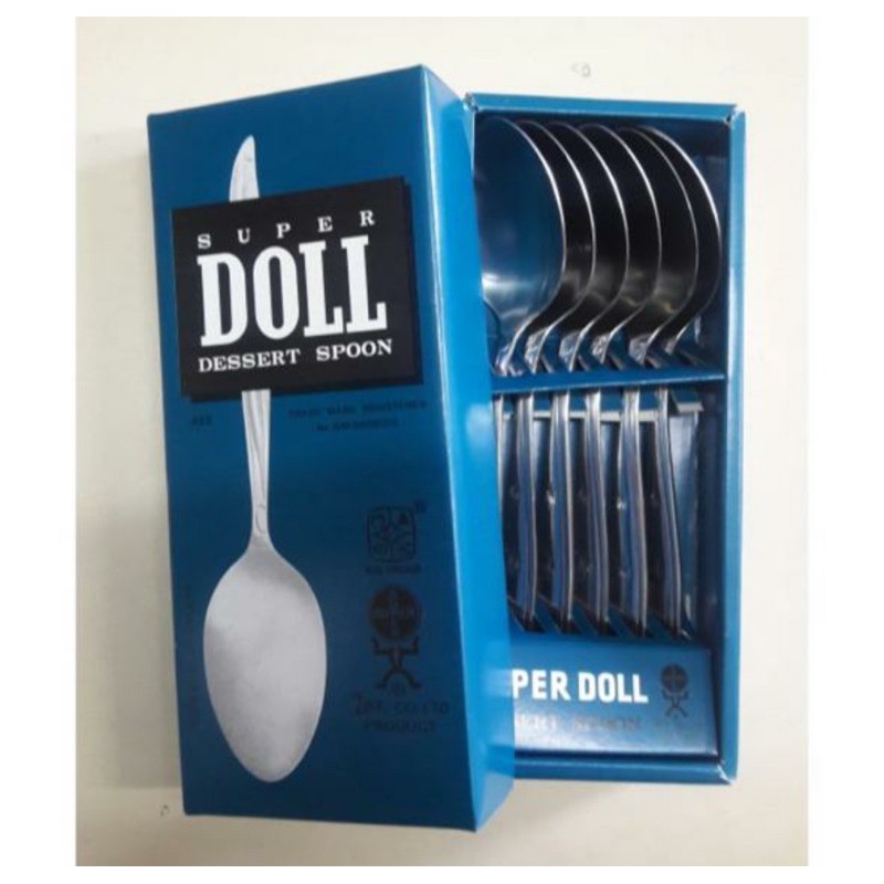 SUPER DOLL Sendok Makan Stainless Steel 1 box isi 6 pcs