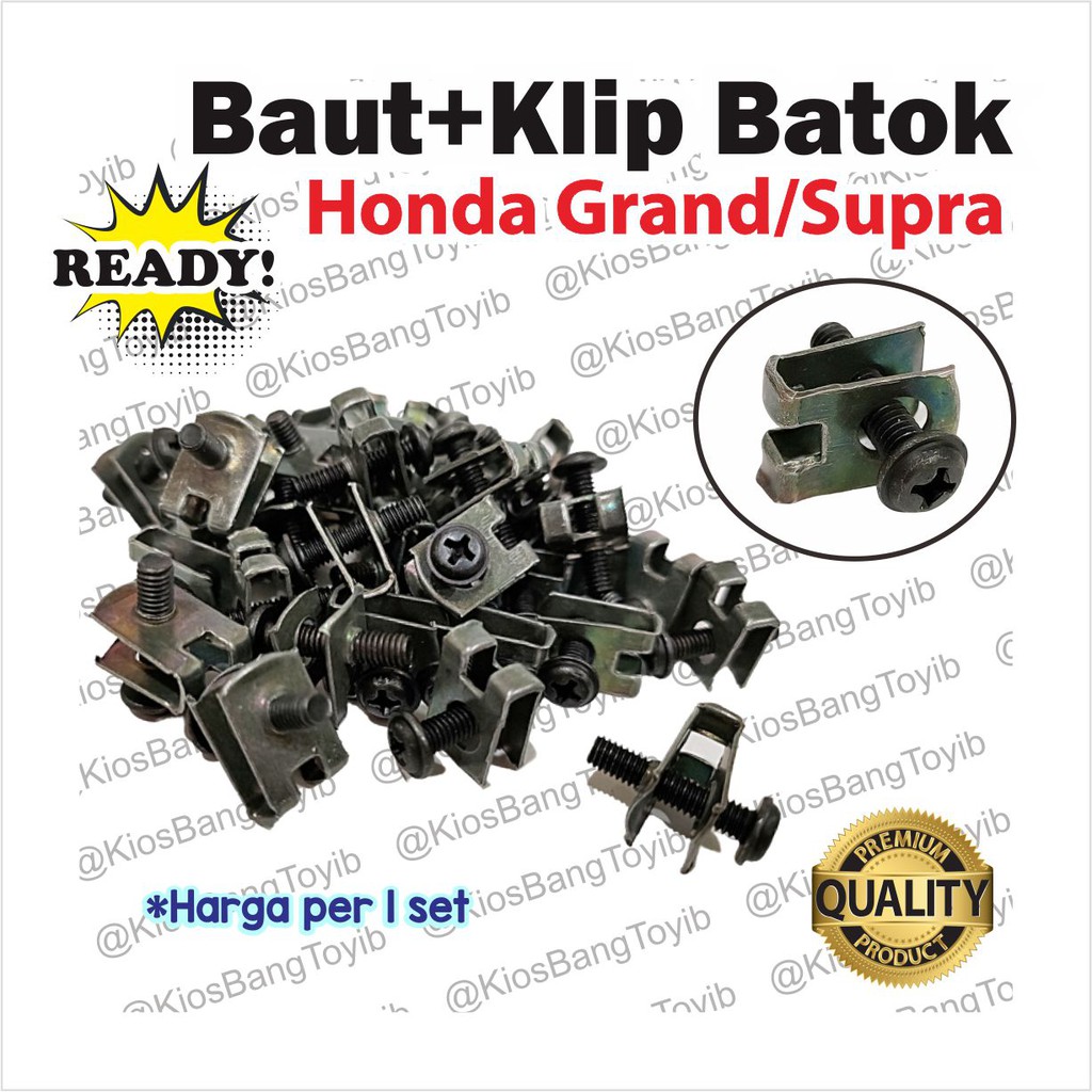 Aneka Baut+Klip Body Batok Grand Supra Karisma Mio Jupiter Vega R Vario Beat Scoopy Spacy