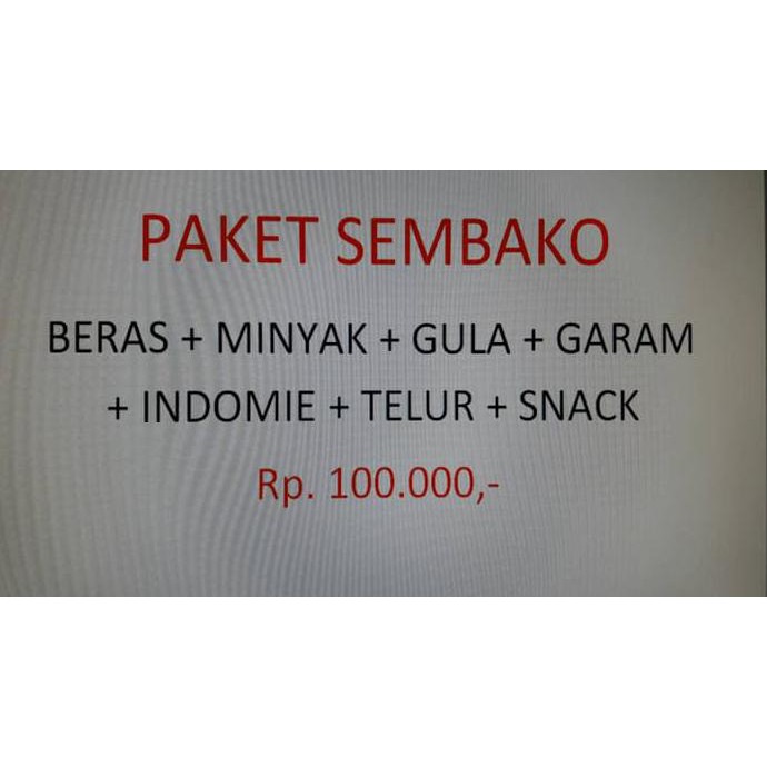 

TERLARIS!! Paket Sembako Murah Meriah Kenyang Sampai Akhir Bulan
