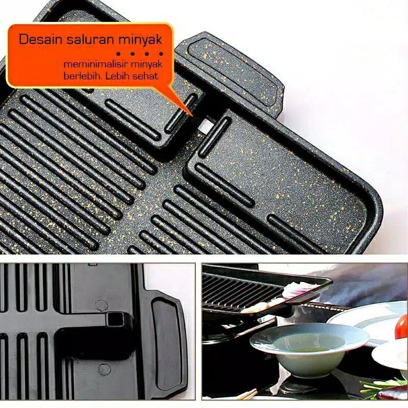 Korean BBQ Yakiniku Grill Pan ultragrill anti lengket Panggangan multifungsi