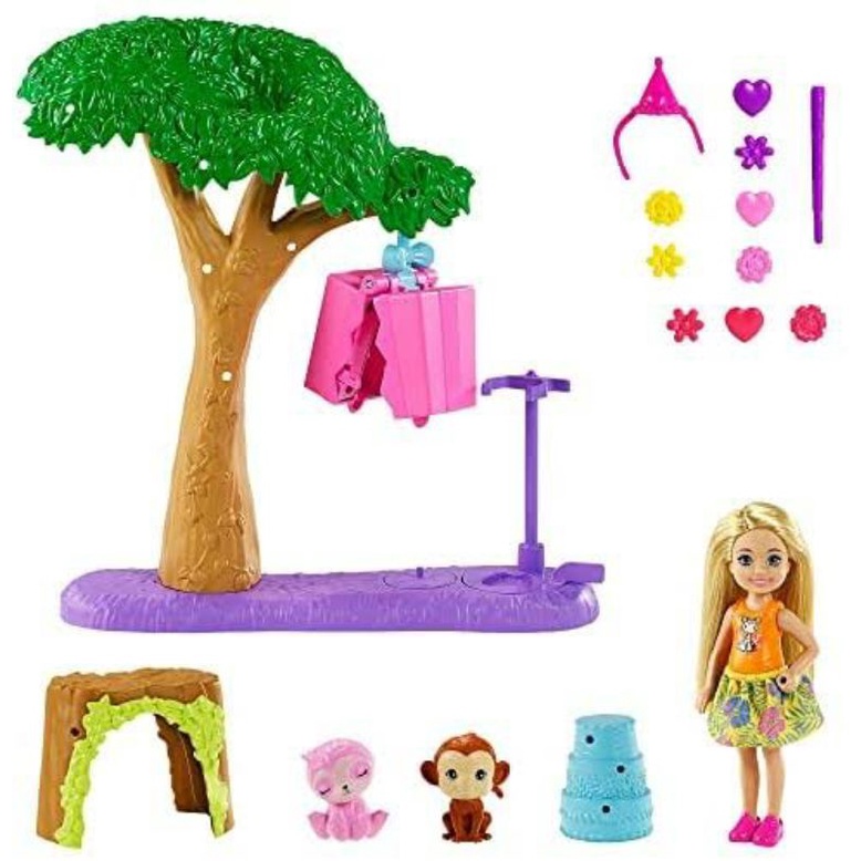 ori original mattel barbie and n &amp; chelsea the lost birthday party fun playset play set toy mainan toys boneka anak doll hadiiah kado ultah gift cewek perempuan jungle hutan