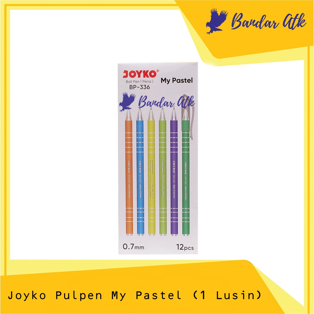 

JOYKO Pen BP-336 MY PASTEL Pulpen Pena Ballpoint - Hitam [1 LUSIN]