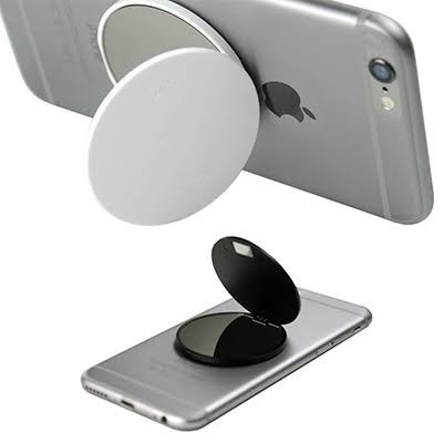 Mirror Phone Stand Universal Cermin Kaca Makeup Dudukan Tempelan Belakang Hp