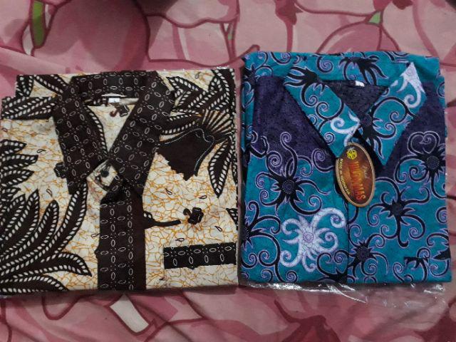 Kemeja Batik Pria Pari Krem M L Xl
