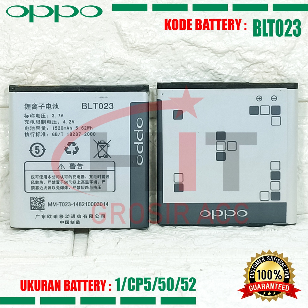 Baterai Battery Original OPPO BLT023 Find 3 R811 R807 X905 A91