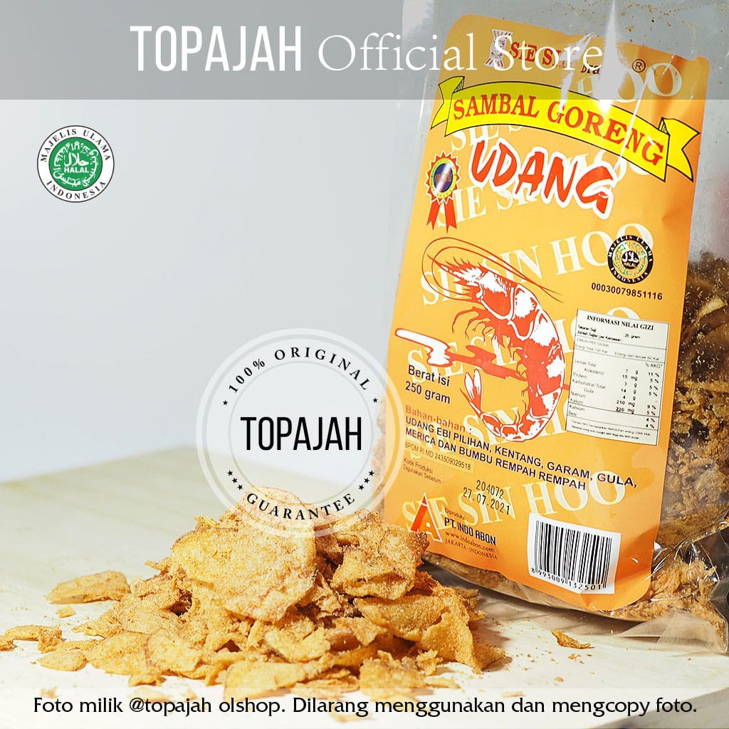 

Keripik Kentang Sambal Goreng Udang Sie Sin 250Gr Halal.