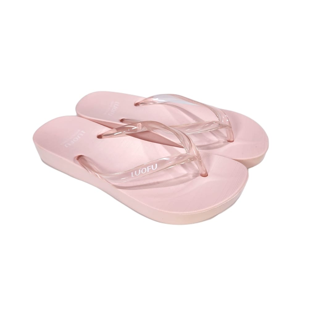 LUOFU ORIGINAL jelly sandal karet empuk murah jepit wanita import sendal cewek E7140JTSC