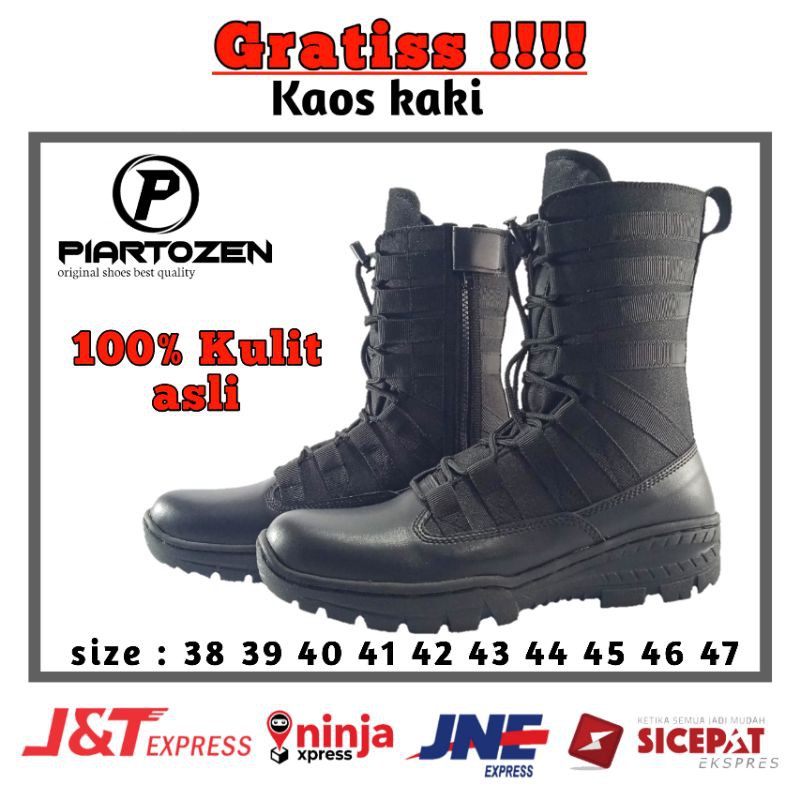 sepatu PDL ninja kulit / sepatu PDL / sepatu pria / sepatu boots /sepatu TNI / sepatu kulit