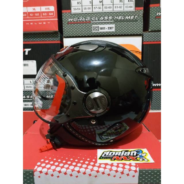 HELM KYT ELSICO SOLID BLACK METALIK KYT EL SICO HITAM GLOSSY HELM RETRO KYT ELSICO HELM KLASIK KYT