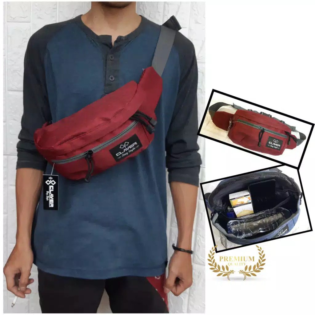 TAS SELEMPANG PRIA WAISTBAG TAS PINGGANG PRIA