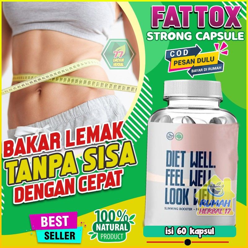 [BAYAR DI TEMPAT] Obat Diet Fattox Strong Original Herbal Pelangsing Alami