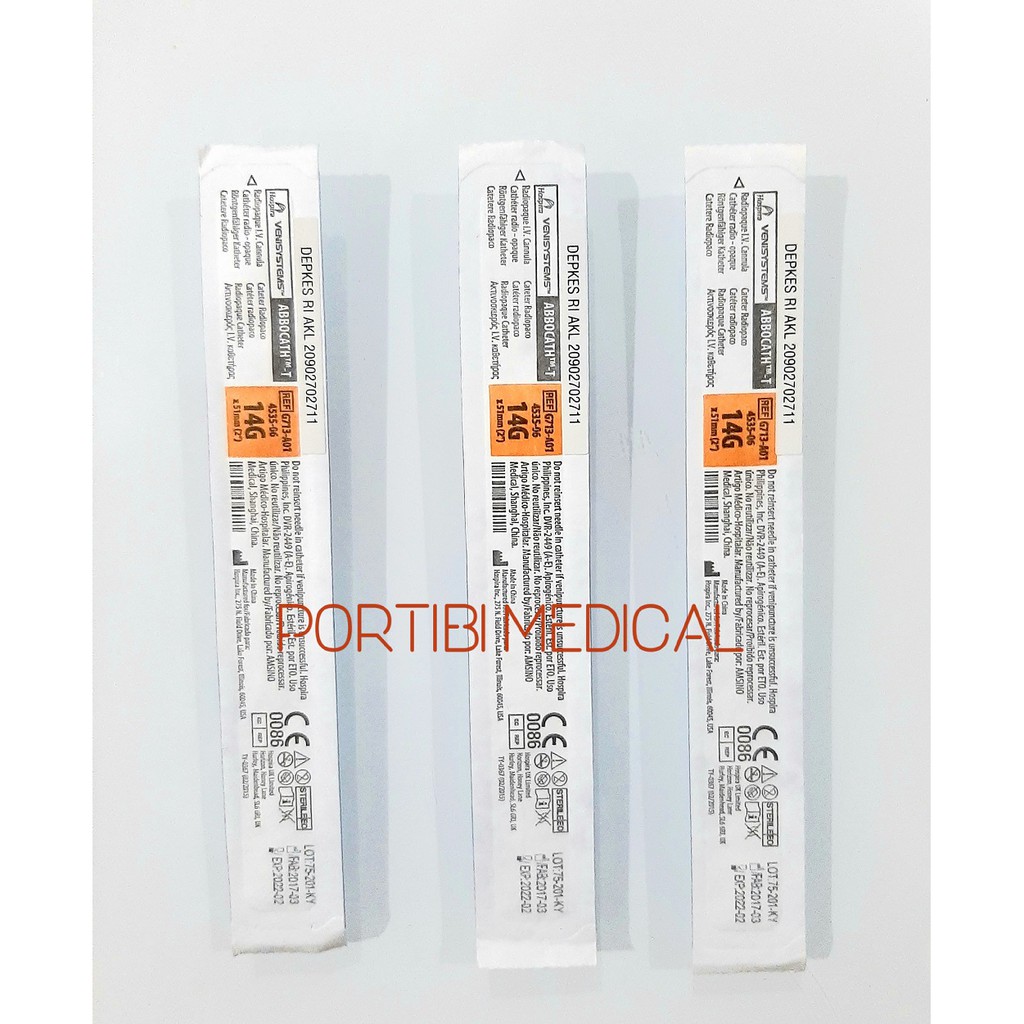 Abbocath 14G / Jarum Infus Abbocath No. 14/ Jarum Abocat no 14