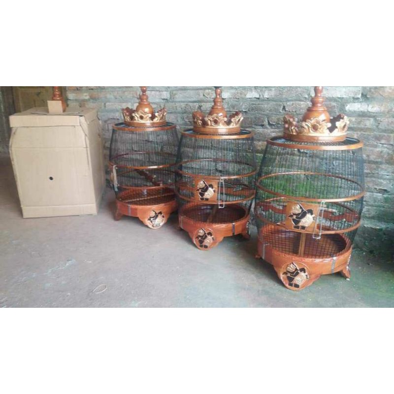 sangkar perkutut jati ukir semar