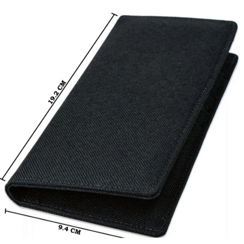 4.4 MEGA SHOPPING Dompet Pria Dompet Panjang CX75 Bahan Kanvas Nilon Tebal Multicard + BOX