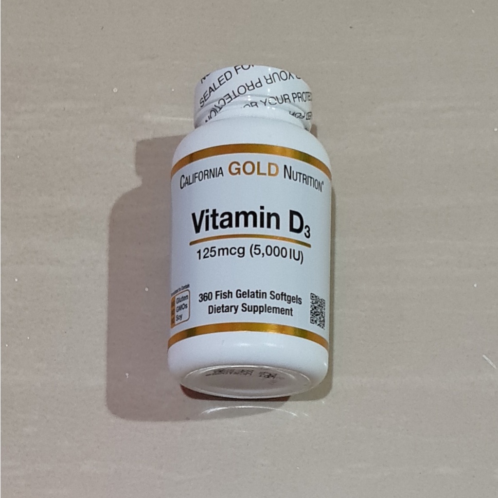 California Gold Nutrition Vitamin D3 5000 IU 125 mcg 360 Softgels