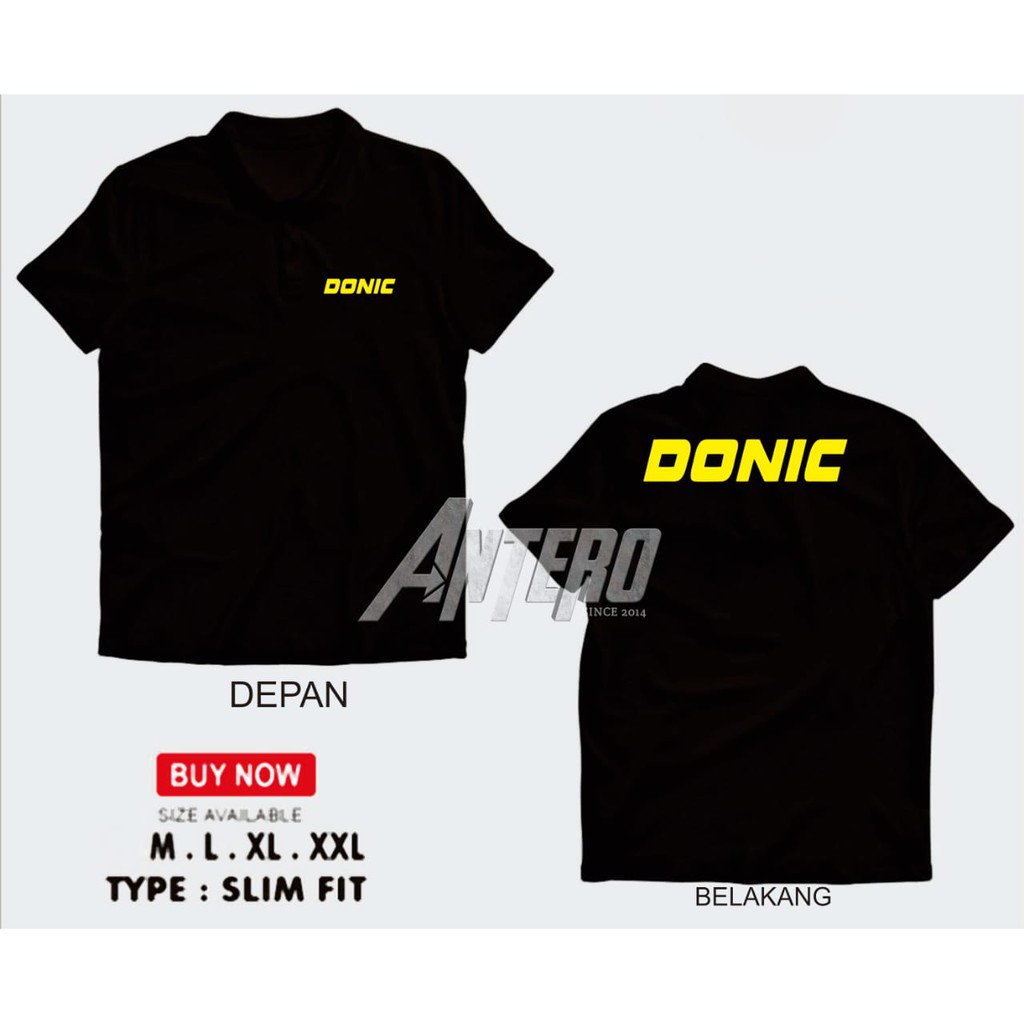 Kaos kerah polo shirt pingpong table tennis donic