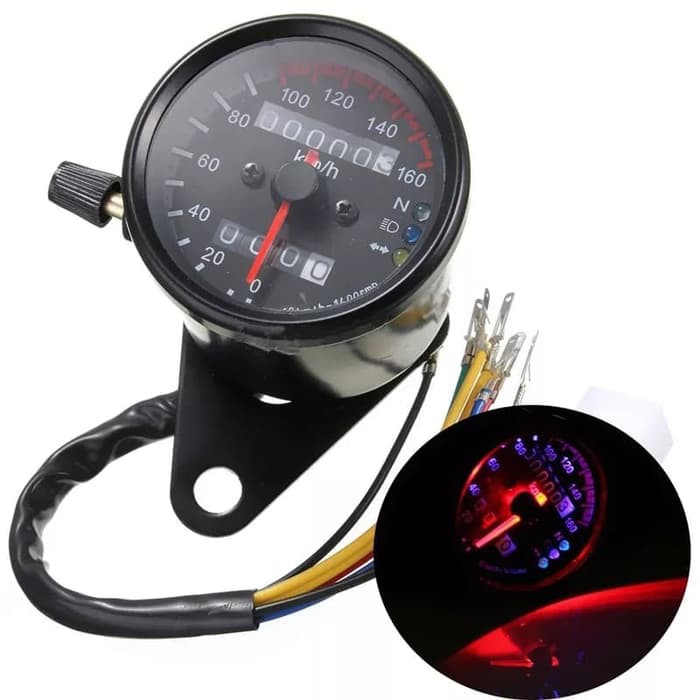 kilometer/speedometer+odometer+tripmeter motor universal modifikasi