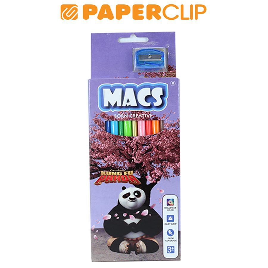 

PENSIL WARNA MACS 40012 12 COLOURS KUNGFU PANDA