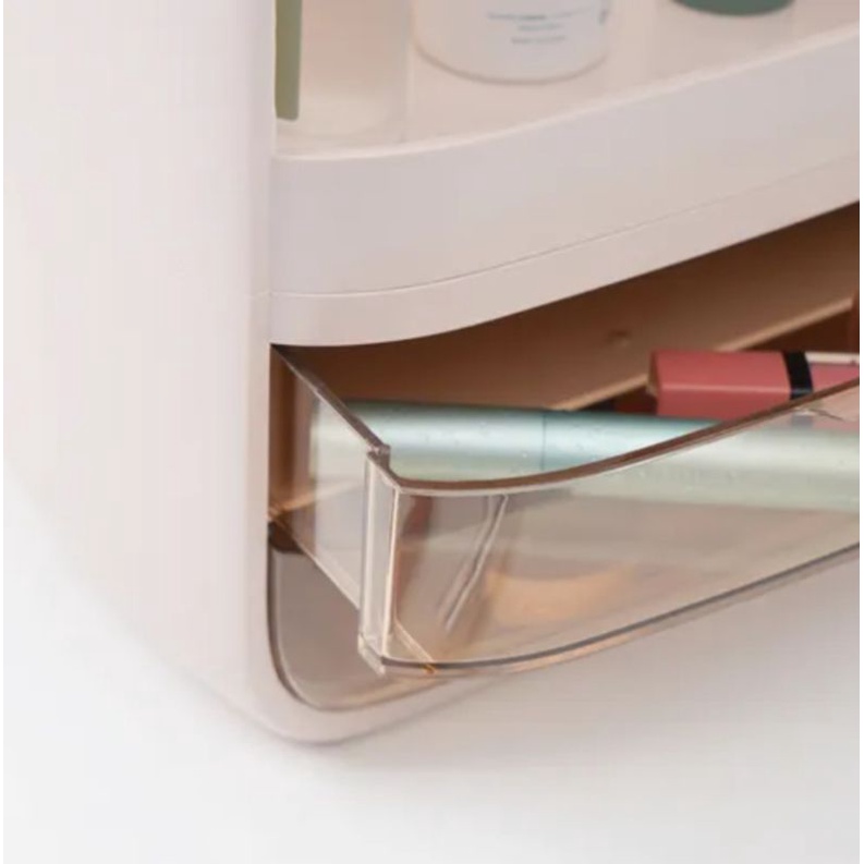 ATARU Tempat Kosmetik Dengan Tutup Disertai 2Laci Penyimpanan 26x18x36