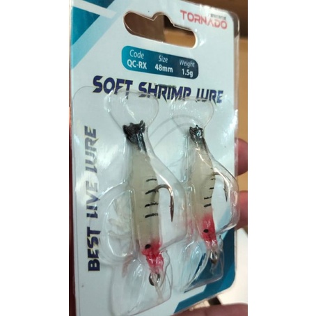 Umpan udang Tornado soft shrimp lure 48mm