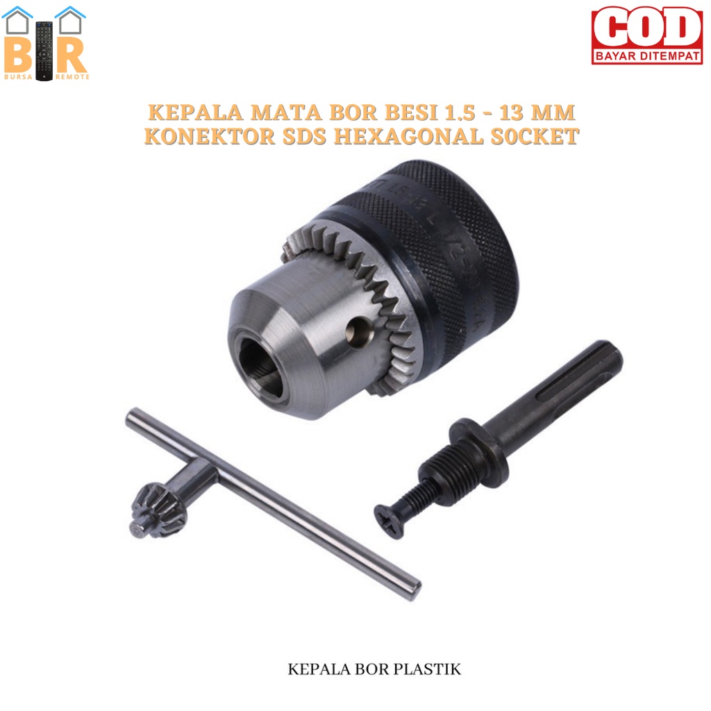 Kepala Mata Bor Besi 1.5 - 13mm Konektor Sds Hexagonal Socket