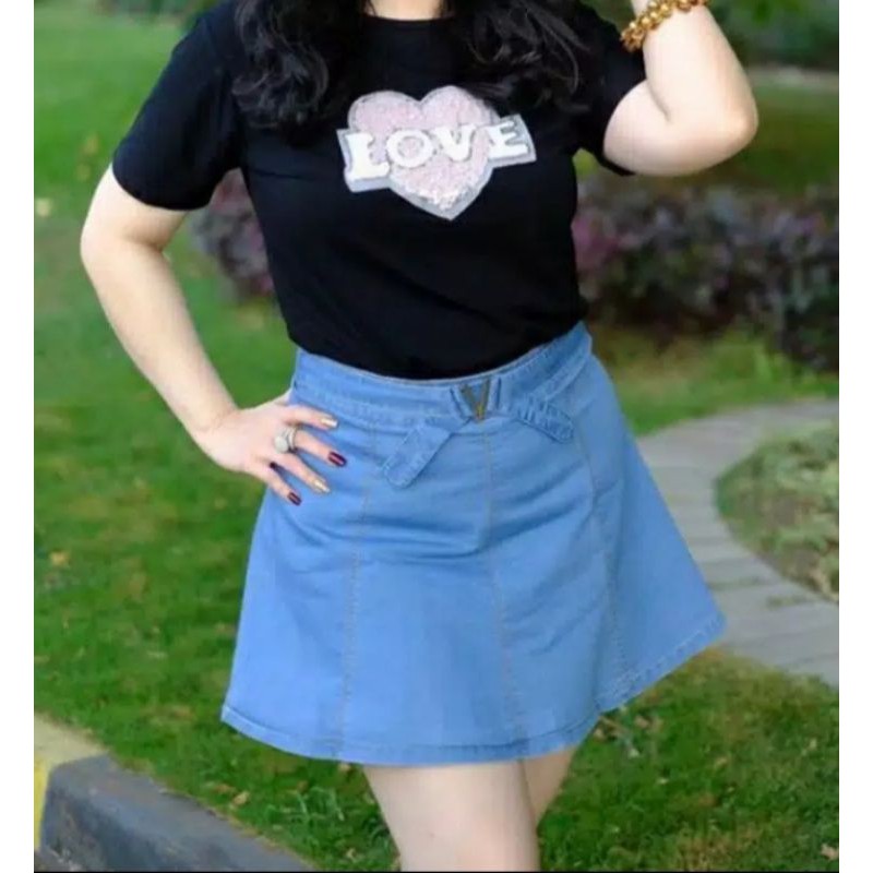 ROK DENIM LV BAWAHAN DENIM JEANS STRETCH