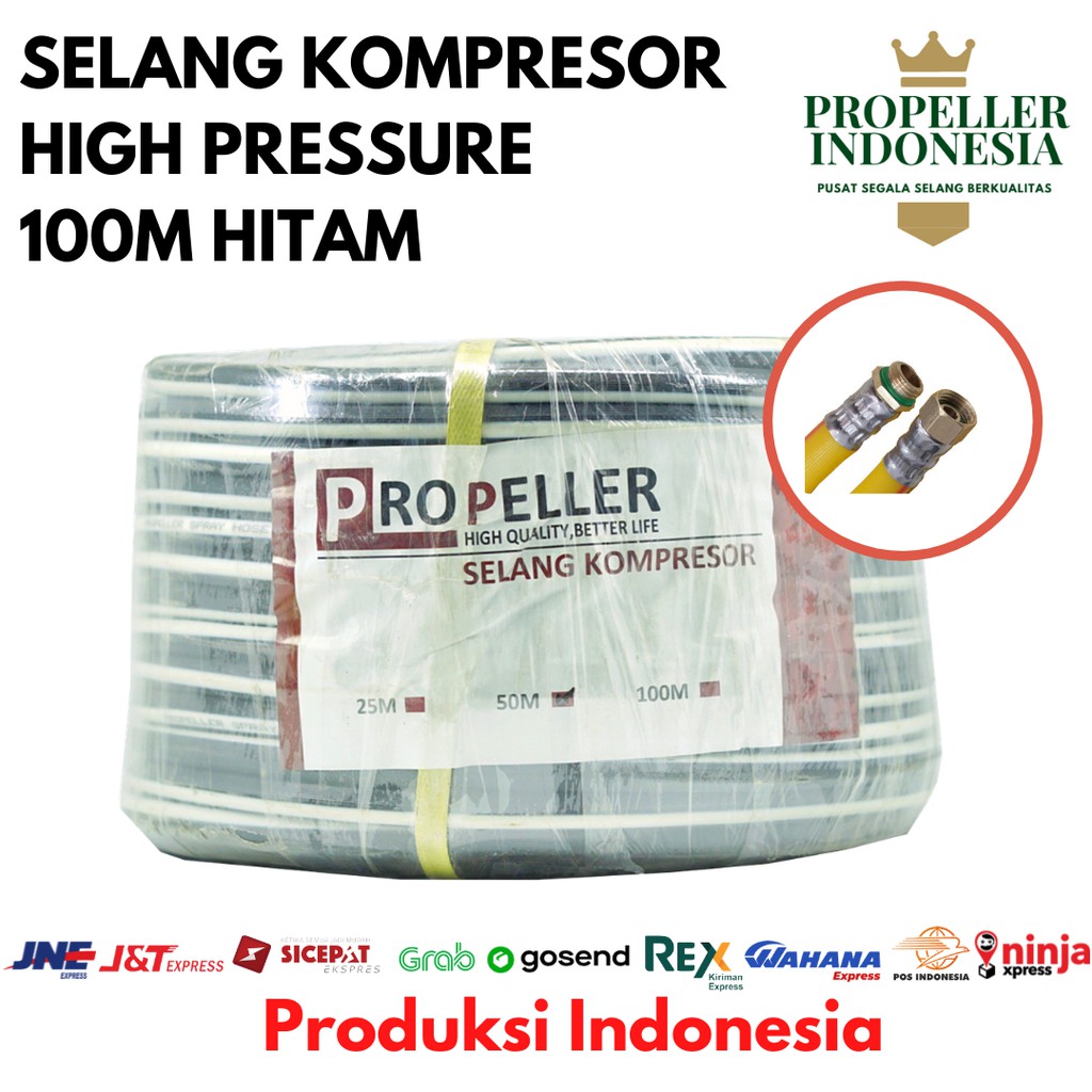 Selang Paket Kompresor Hitam 100M Selang Kompresor Angin Selang Kompresor Angin