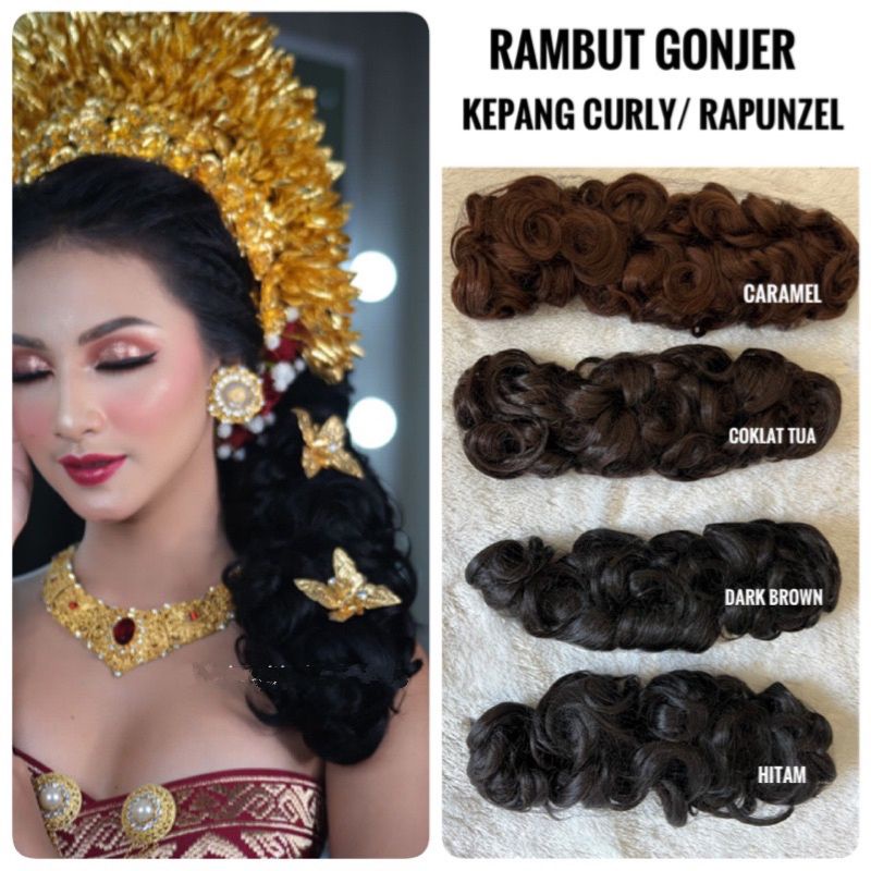 Rambut gonjer pengantin // rambut palsu // rambut hairdo